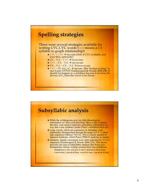 Phonological Representation in Akkadian Orthography