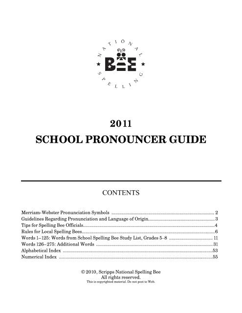 2011 school pronouncer guide - Home Dutton Elementary