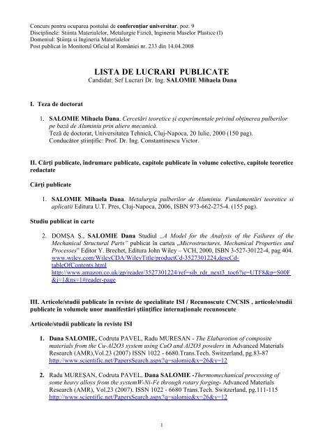 Lista de issn Lista de issn