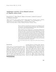 Antitumor activity of an ethanol extract of Nigella - Biologia, Bratislava