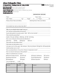 Patient History Form - Alton - OrthoDoc@aaos.org