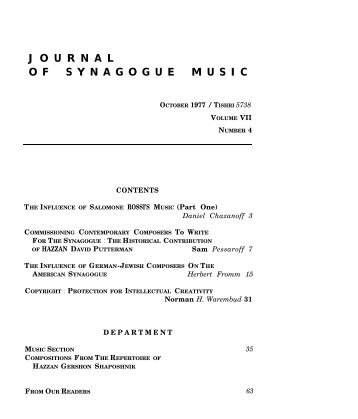 Volume 7, Number 4 - Cantors Assembly
