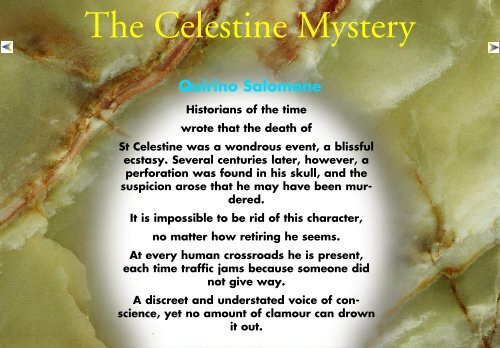 The Celestine Mystery - padre quirino salomone