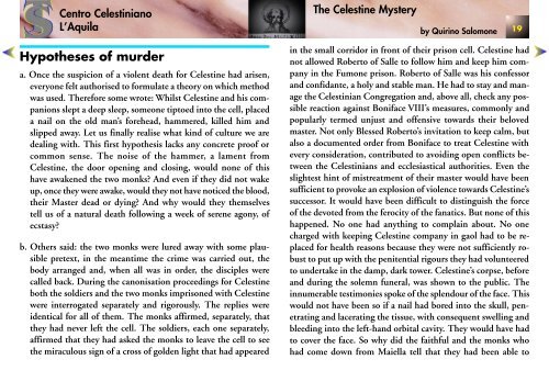 The Celestine Mystery - padre quirino salomone