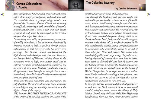 The Celestine Mystery - padre quirino salomone