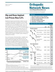 Hip and Knee Implant Prices: 2010-2011 - onn recon - Orthopedic ...