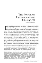 THE POWER OF LANGUAGE IN THE CLASSROOM - NEA
