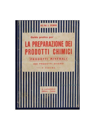 G. Salomone - La preparazione dei prodotti chimici inorganici