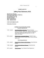 Jeffrey Paul Salomone, MD - Department of Surgery - Emory University