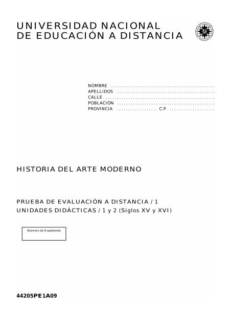 Historia del Arte Moderno - UNED