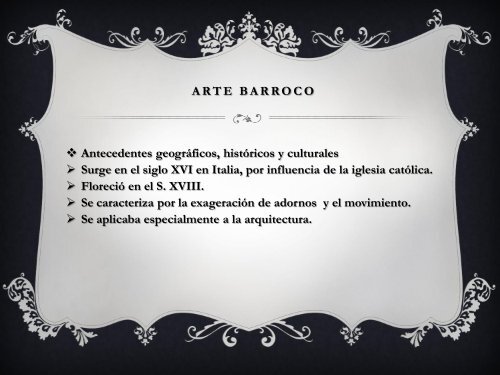 Arte Barroco - Universidad Autónoma del Estado de Hidalgo