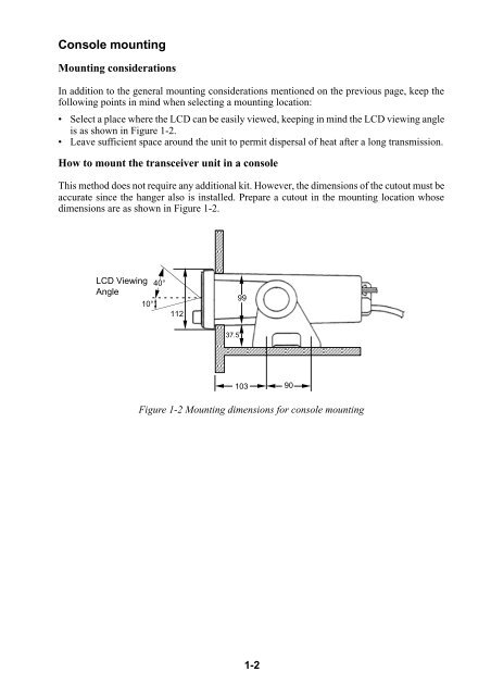 FS1503 Installation Manual E (1855 KB) - Furuno USA