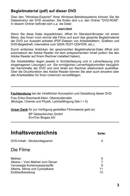 Alkane, Alkene, Alkine - Einführung in die organische Chemie - GIDA