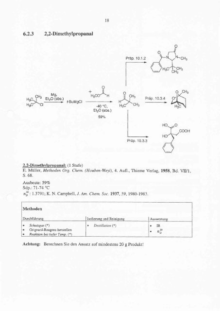 6 Synthesen mit metallorganischen Reagenzien und Yliden