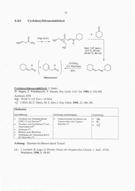 6 Synthesen mit metallorganischen Reagenzien und Yliden