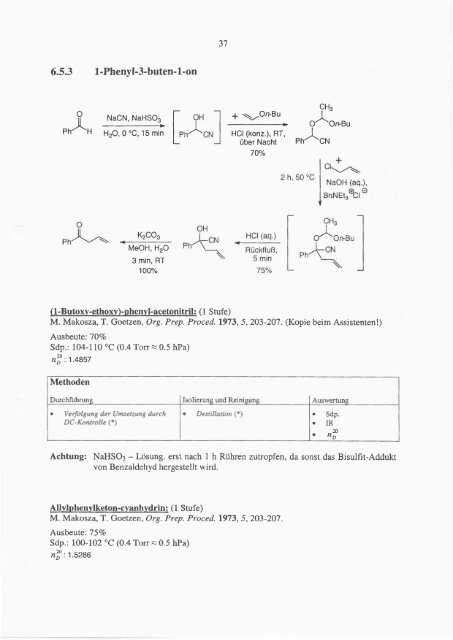 6 Synthesen mit metallorganischen Reagenzien und Yliden