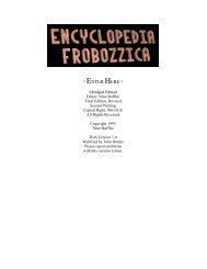 The Encyclopedia Frobozzica - iBiblio