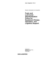 Fuels and Lubricants Standardization Policy for Equipment Design ...