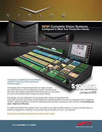NEW! Complete Vision Systems - Ross Video