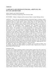 Laminar Flame Speeds of Ethanol, n-Heptane, Isooctane - FISITA