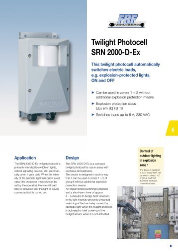 Twilight Photocell SRN 2000-D-Ex - Source IEC