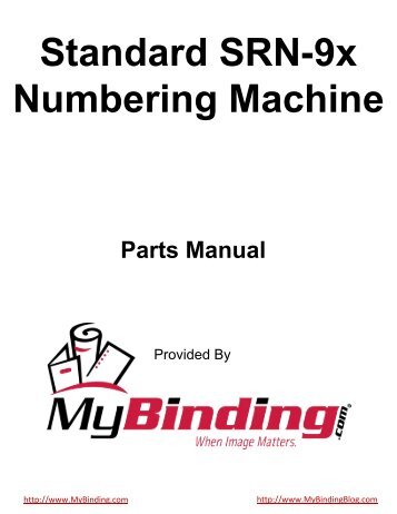 Standard SRN-9x Numbering Machine - Amazon Web Services