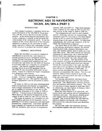 ELECTRONIC AIDS TO NAVIGATION: TACAN, AN/SRN-6 (PART I)