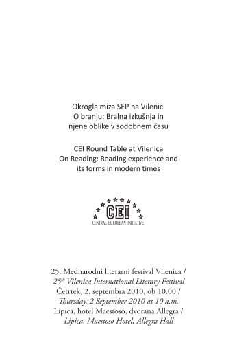 Publikacija SEP 2010 - Vilenica