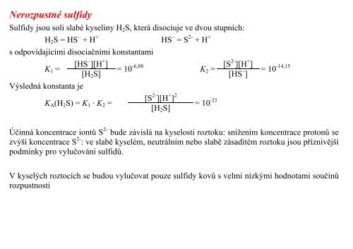 Slidy lekce 5: Srážecí reakce