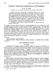 Further Analytical Applications of Perxenate*