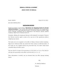 Quotation Notice : Supply of Books for Kerala Judicial Academy