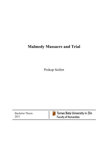 Malmedy Massacre and Trial - DSpace UTB