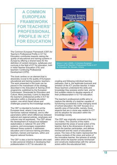 teachers' professional profile in ICT for education