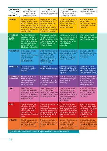 teachers' professional profile in ICT for education