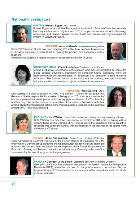 teachers' professional profile in ICT for education