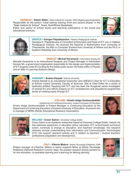 teachers' professional profile in ICT for education