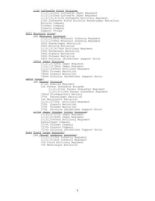 German Army Group F (OB Southeast), 4 October 1943