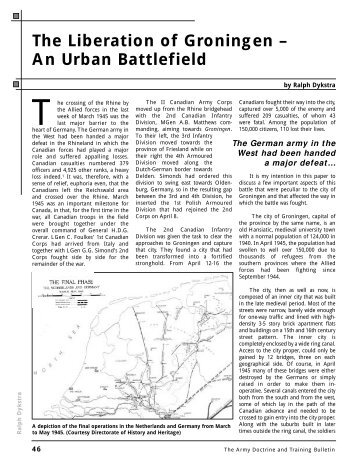 THE LIBERATION OF GRONINGEN – AN URBAN BATTLEFIELD [pdf