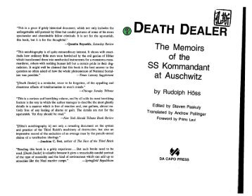 Death Dealer: The Memoirs of the SS Kommandant