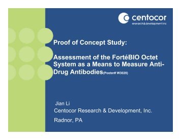 Proof of Concept Study: Assessment of the FortéBIO Octet ... - ForteBio