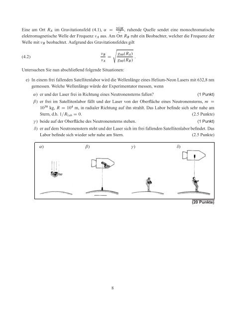 KLAUSUR Spezielle und Allgemeine Relativitätstheorie SS 10