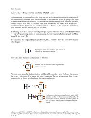 Lewis Dot Structures and the Octet Rule