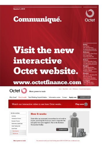 Visit the new Octet website. - Octet Finance