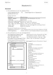 LaTeX-Kurs SS11 - Handzettel 2