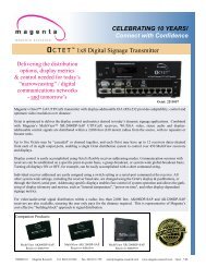 oCTET 1x8 Digital Signage Transmitter - Magenta Research