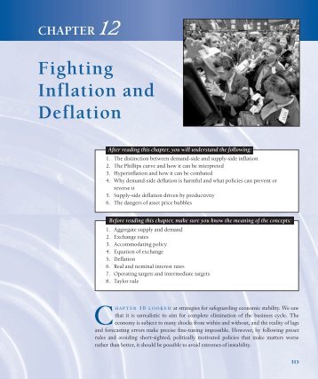 CHAPTER 12 Fighting Inflation and Deflation - BVT Publishing