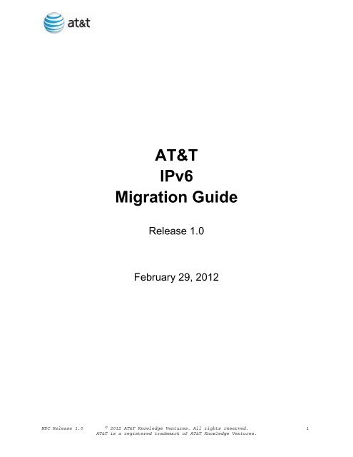 ATT IPV6 Migration Guide R1 February 2012.pdf - The Cisco ...