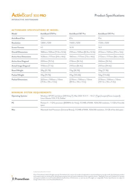 ActivBoard Systems-Boards SS 11_11V2.0_US.indd - Promethean