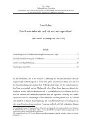 Prädikationstheorie und Widerspruchsproblem - Peter Ruben ...