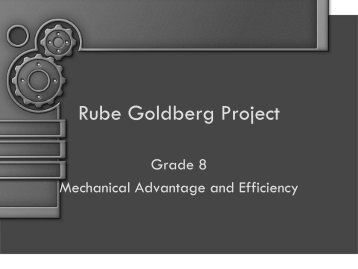 Rube Goldberg Project - Annette Grade 8